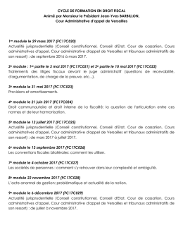 Programme détaillé