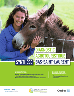 Diagnostic agrotouristique Bas-Saint-Laurent - Synthèse