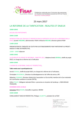 programme et le bulletin d`inscription