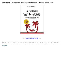 La semaine de 4 heures (French Edition)