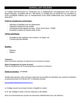 surveillant d`&eacute;l&egrave;ves