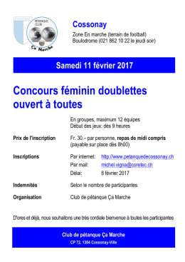 concours doublettes dames open