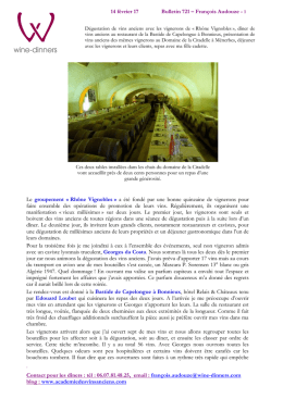 bulletin WD N° 721 170214 - Académie des vins anciens
