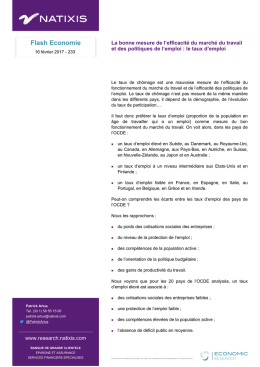 Flash Economie - Natixis Research Global Markets