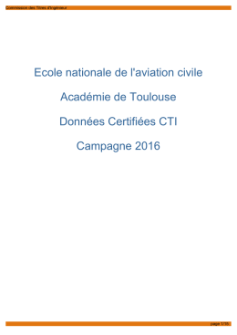 Données certifiées CTI de l`année 2016