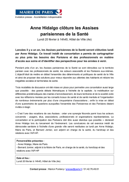 Anne Hidalgo cl&ocirc;ture les Assises parisiennes de la Sant&eacute;