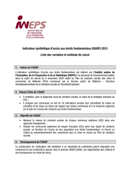 L`indice synthétique d`accès aux droits fondamentaux