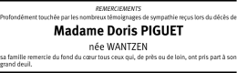 Madame Doris PIGUET
