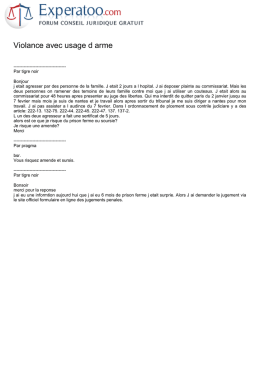 Violance avec usage d arme