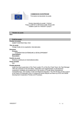 Poste no.2601 - European Commission