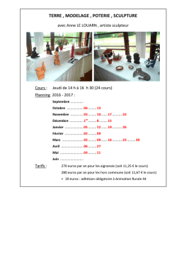 TERRE , MODELAGE , POTERIE , SCULPTURE