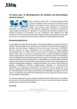 Un bonus pour le d&eacute;veloppement de solutions bio