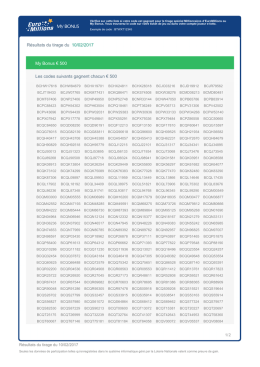 Résultats du tirage du 10/02/2017 My Bonus € 500 Les - auf e