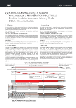 C&acirc;bles chauffants parall&egrave;les &agrave; puissance constante pour la