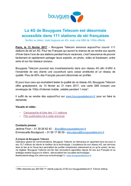 La 4G de Bouygues Telecom est d&eacute;sormais accessible dans 111