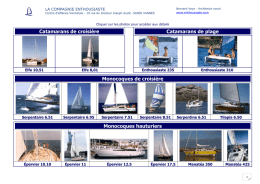 Monocoques de croisi&egrave;re - La Compagnie Enthousiaste