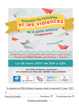 Coupon r&eacute;ponse conf&eacute;rence du 28.03.17