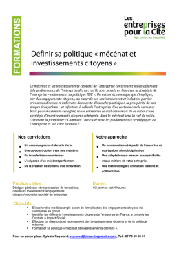 Nos convictions Publics cibles : Dur&eacute;e - IMS