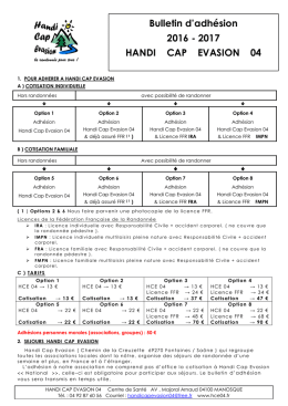 Bulletin d`adhésion 2016 - 2017 HANDI CAP EVASION 04