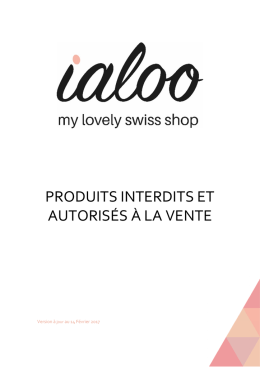 Produits Interdits et Autorisés à la Vente