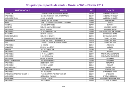 Nos principaux points de vente &ndash; Fluvial n&deg;269 - Fluvial-Net