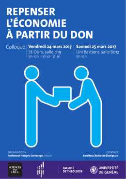 le flyer du colloque - Université de Genève