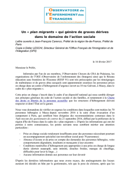 Observatoire de l`enfermement des &eacute;trangers