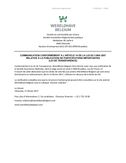 Communication de transparence