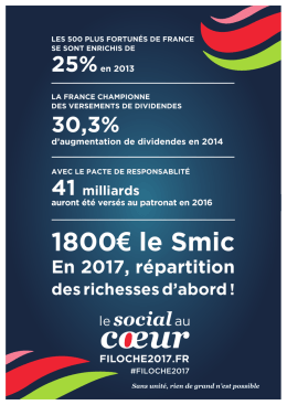 1800&euro; le Smic - Filoche 2017