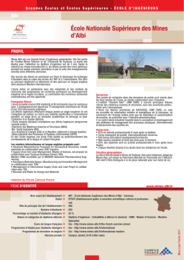 IMT - &Eacute;cole Nationale Sup&eacute;rieure des Mines d`Albi