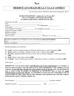 R&Eacute;SERV&Eacute; AUX FILLES DE LA 3e &Agrave; LA 6e ANN&Eacute;E!!!