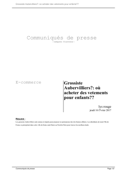 où acheter des vetements pour enfants??