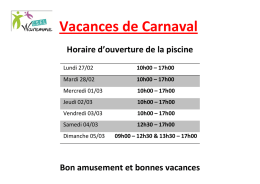 Vacances de Carnaval