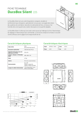 Fiche Technique DucoBox Silent 225