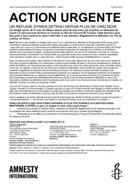 Gr&egrave;ce: UN REFUGIE SYRIEN DETENU DEPUIS PLUS DE CINQ MOIS