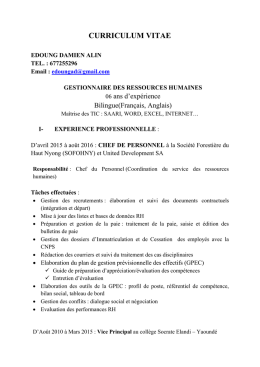 CURRICULUM VITAE