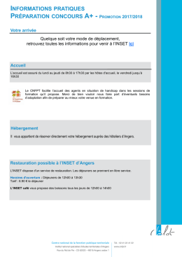 informations pratiques préparation concours