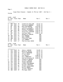 Samedi 11 fÈvrier 2017 - U12 Run 2