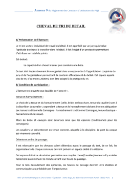 CHEVAL DE TRI DU BETAIL