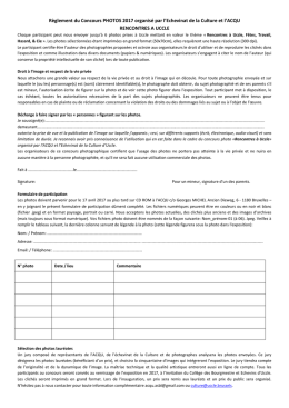 Formulaire d`inscription + règlement