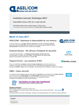 Invitation Journ&eacute;e Technique 2017