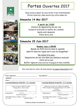 Portes Ouvertes 2017 - Domaine Pierre Adam