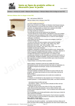 Hérisson Maison Abri et refuge en bois FSC