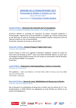 semaine de la francophonie 2017