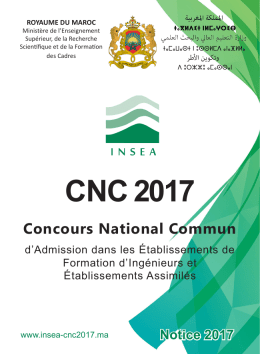 T&eacute;l&eacute;charger ICI - Inscription Au Concours National Commun CNC