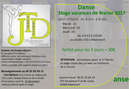 Plaquette stage 6