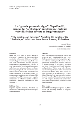 La &ldquo;grande pens&eacute;e du r&egrave;gne&rdquo;. Napol&eacute;on III, mentor des &ldquo;archidupes