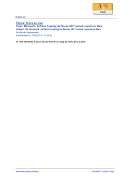 Forum: Trucs en vrac