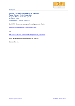 Forum: Les logiciels payants en giveaway