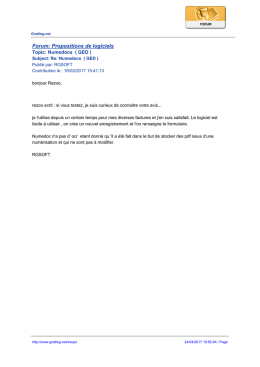 Forum: Propositions de logiciels